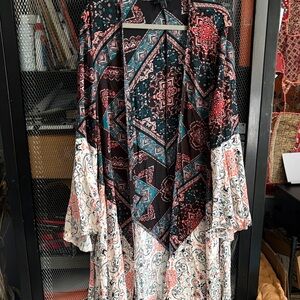 Torrid Black and ivory Patterned cardigan style